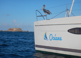 notre catamaran Océane, bateau d'hôtes dans les Antilles